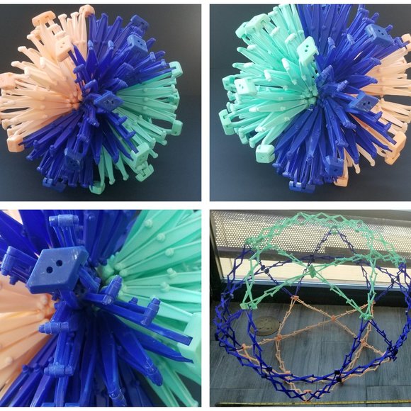 Original Hoberman Sphere Toys Vtg 995 Orig Hoberman Large Expanding Geodesic Sphere 1 To 32